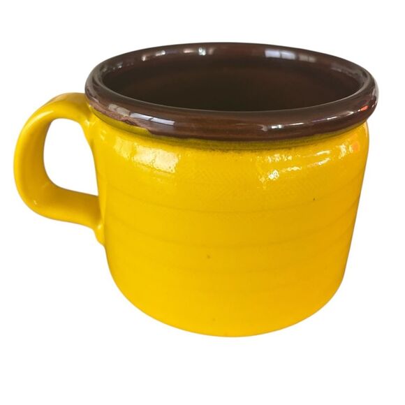 Yellow Bandelli Mug Made in Italy Mid Century Modern Pantrol Kartell Era Cup - Picture 1 of 4